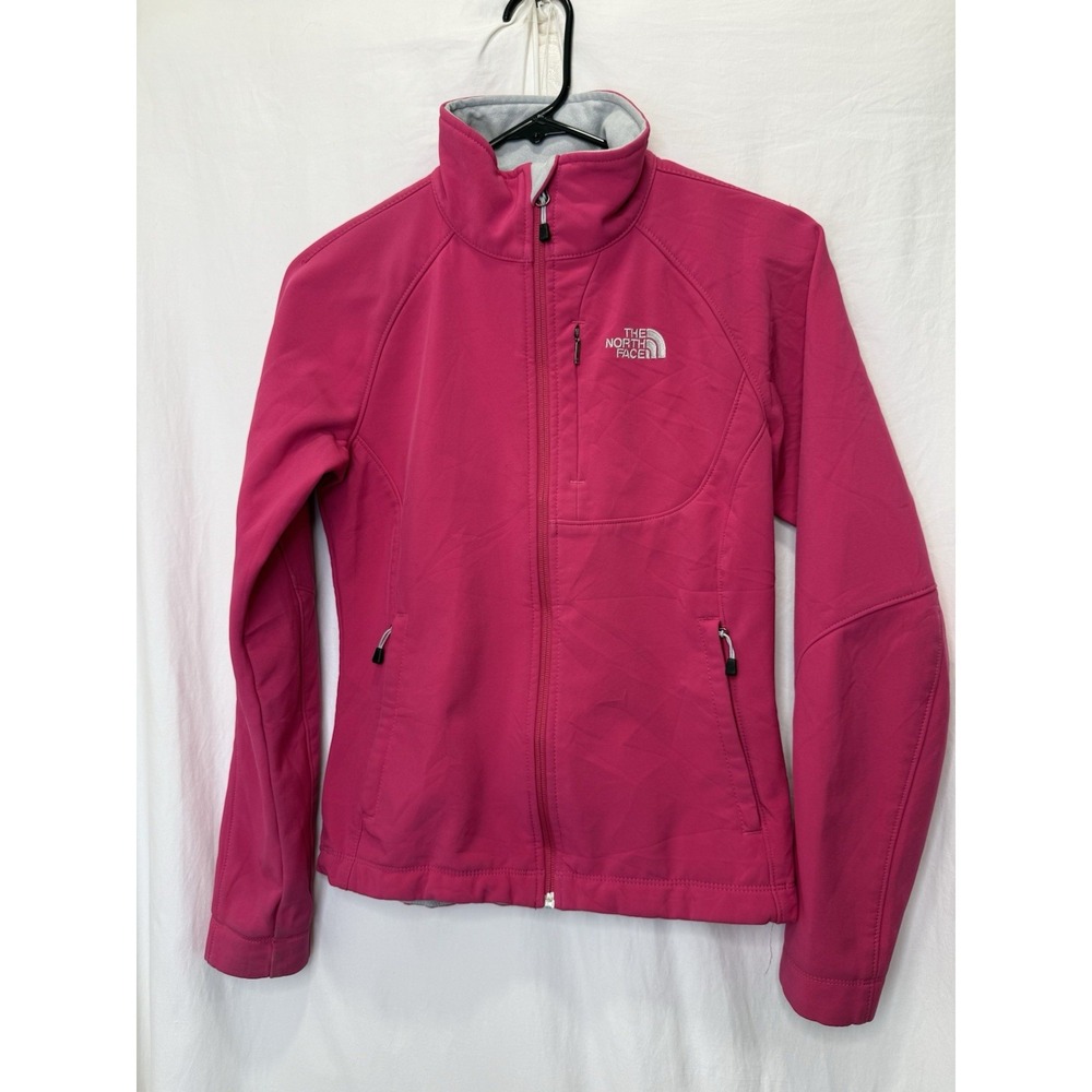 THE NORTH FACE WOMEN'S EMBROIDERED APEX JACKET PINK AMVX SIZE XS Windproof Lined